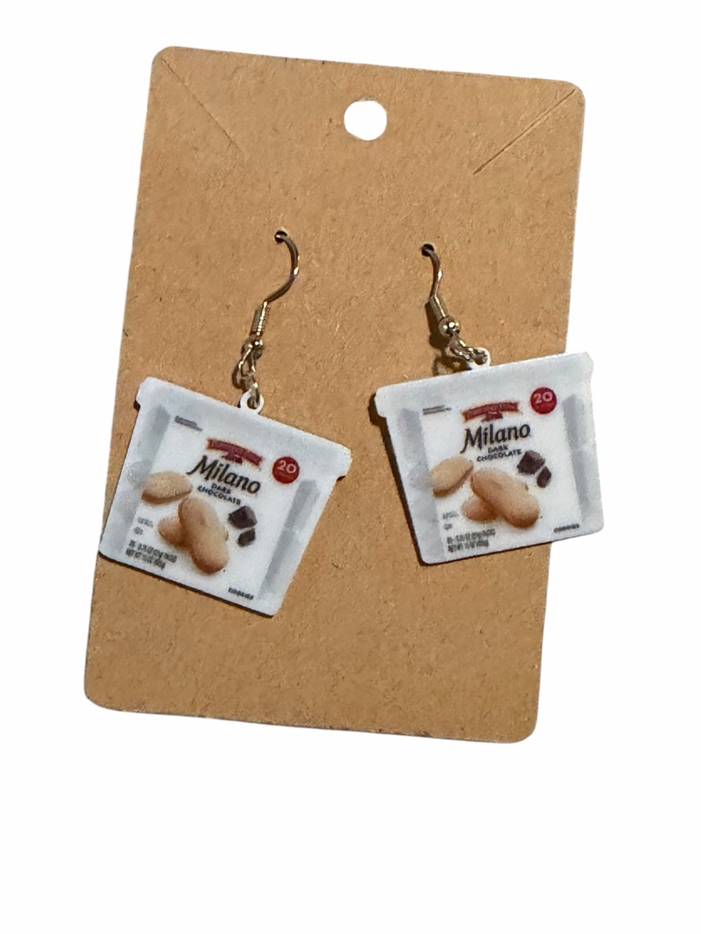 White and Gold Cookie Pack Dangle Earrings